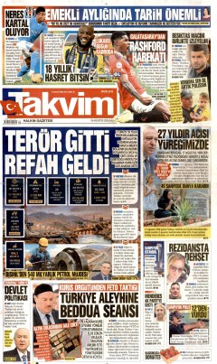 Takvim Gazetesi Manşetleri