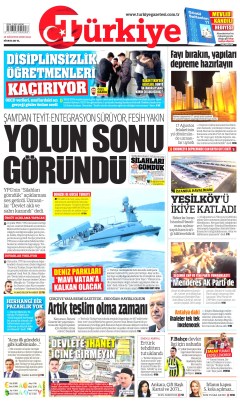Türkiye Gazetesi Gazetesi Manşetleri