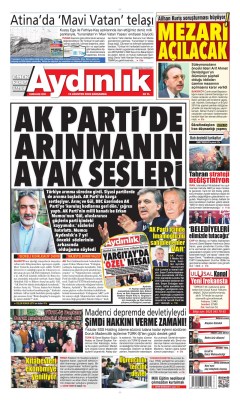 Aydınlık Gazetesi Gazetesi Manşetleri