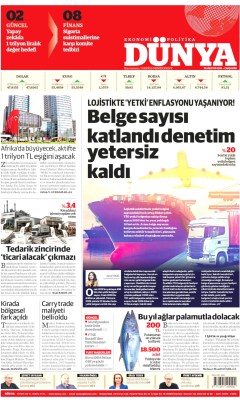 Dünya Gazetesi Manşetleri