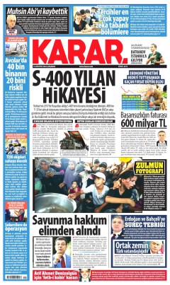 Karar Gazetesi Manşetleri