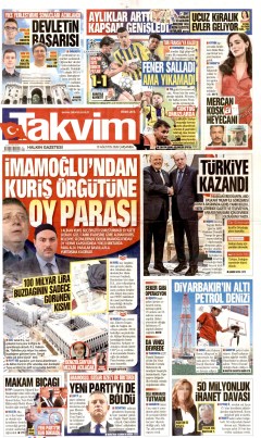 Takvim Gazetesi Manşetleri