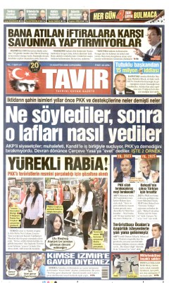 Tavır Gazetesi Gazetesi Manşetleri