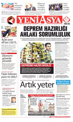 Yeni Asya Gazetesi Manşetleri