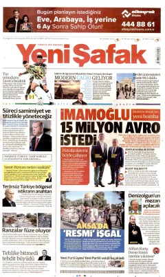 Yeni Şafak Gazetesi Manşetleri