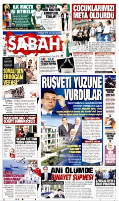 Sabah Gazetesi Manşetleri