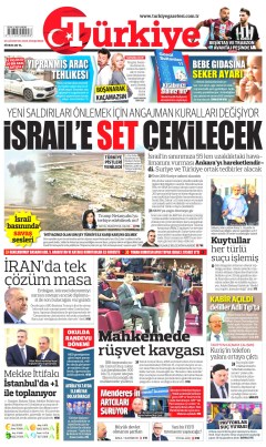Türkiye Gazetesi Gazetesi Manşetleri