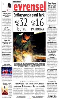 Evrensel Gazetesi Manşetleri