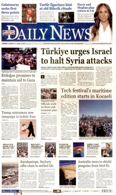 Hürriyet Daily News Gazetesi Manşetleri