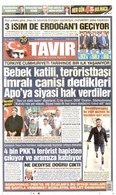 Tavır Gazetesi Gazetesi Manşetleri
