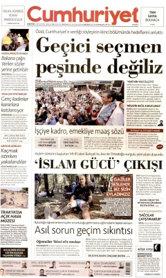 Cumhuriyet Gazetesi Manşetleri
