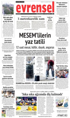 Evrensel Gazetesi Manşetleri