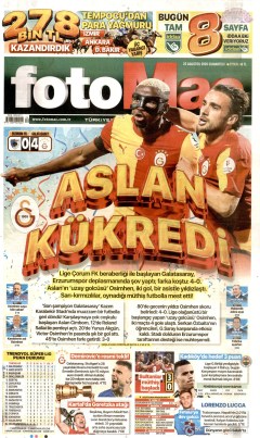Fotomaç Gazetesi Manşetleri