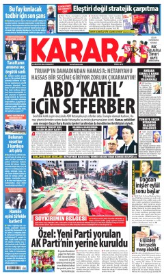 Karar Gazetesi Manşetleri