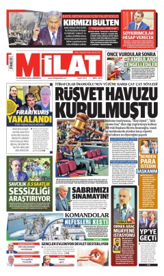 Milat Gazetesi Manşetleri