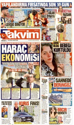 Takvim Gazetesi Manşetleri