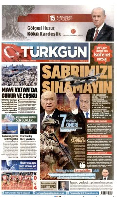 Türkgün Gazetesi Manşetleri