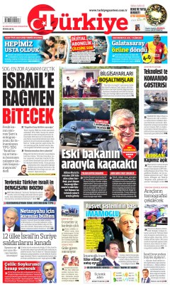 Türkiye Gazetesi Gazetesi Manşetleri