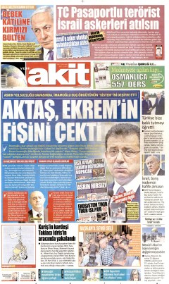 Yeni Akit Gazetesi Manşetleri