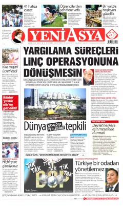Yeni Asya Gazetesi Manşetleri