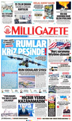 Milli Gazete Gazetesi Manşetleri