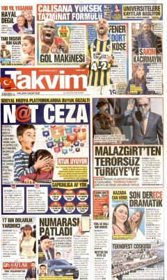 Takvim Gazetesi Manşetleri