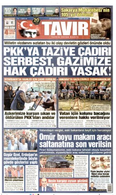 Tavır Gazetesi Gazetesi Manşetleri