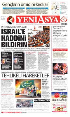 Yeni Asya Gazetesi Manşetleri