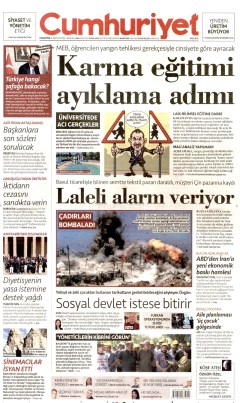 Cumhuriyet Gazetesi Manşetleri
