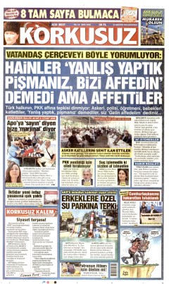 Korkusuz Gazetesi Manşetleri