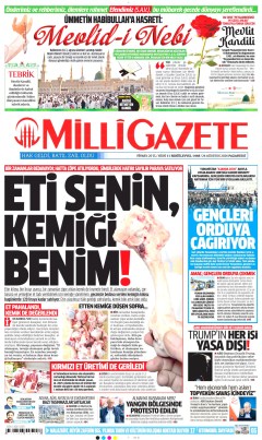 Milli Gazete Gazetesi Manşetleri