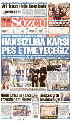 Sözcü Gazetesi Manşetleri