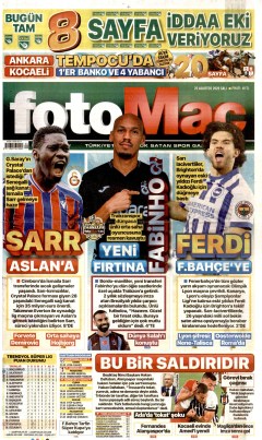 Fotomaç Gazetesi Manşetleri