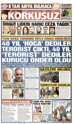 Korkusuz Gazetesi Manşetleri