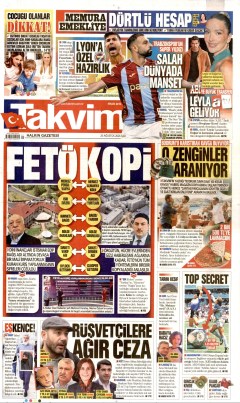 Takvim Gazetesi Manşetleri