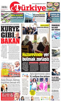 Türkiye Gazetesi Gazetesi Manşetleri