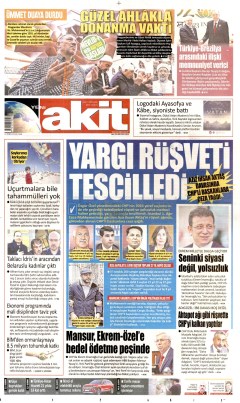 Yeni Akit Gazetesi Manşetleri