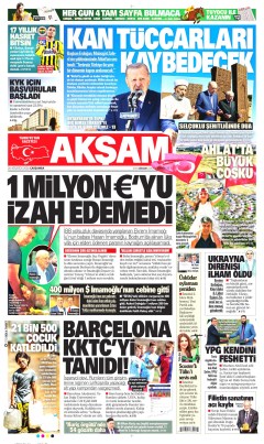 Akşam Gazetesi Manşetleri