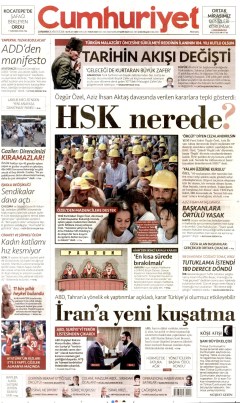 Cumhuriyet Gazetesi Manşetleri