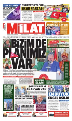 Milat Gazetesi Manşetleri