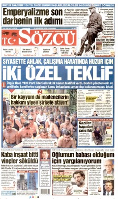 Sözcü Gazetesi Manşetleri