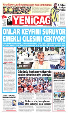 Yeniçağ Gazetesi Manşetleri
