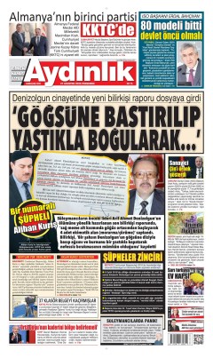 Aydınlık Gazetesi Gazetesi Manşetleri
