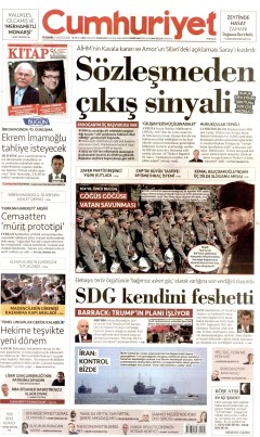 Cumhuriyet Gazetesi Manşetleri