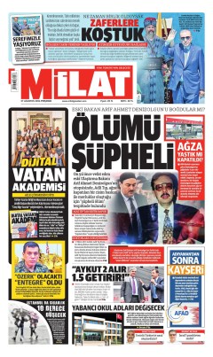 Milat Gazetesi Manşetleri