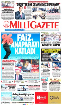 Milli Gazete Gazetesi Manşetleri
