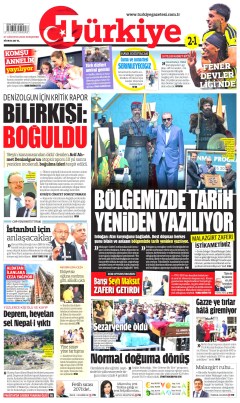 Türkiye Gazetesi Gazetesi Manşetleri