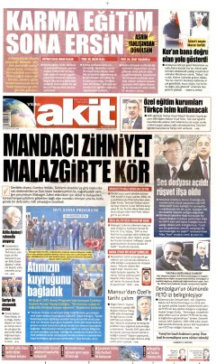 Yeni Akit Gazetesi Manşetleri