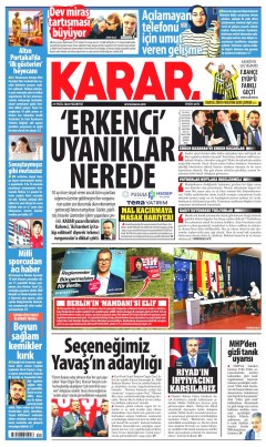 Karar Gazetesi Manşetleri