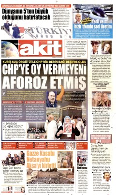 Yeni Akit Gazetesi Manşetleri